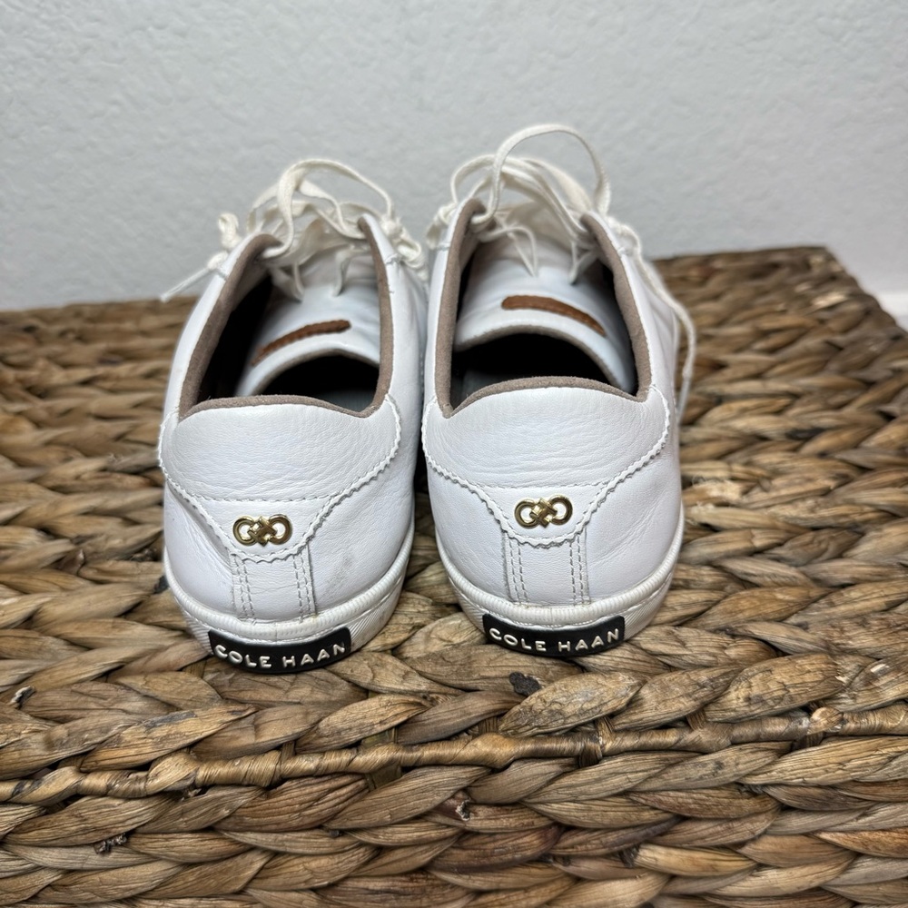 Cole Haan Women's White Leather Sneakers - Picture 3 of 7